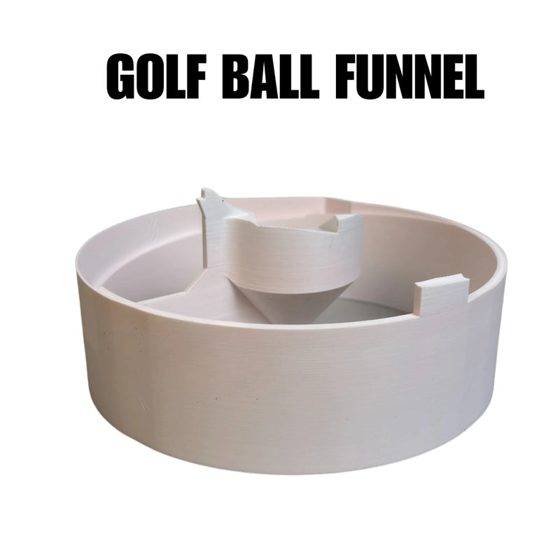 GOLF BALL FUNNEL (FIT MORE GOLF BALLS + HOLDS THEM IN PLACE)